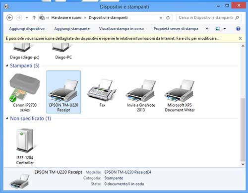 Stampante Windows 8.1